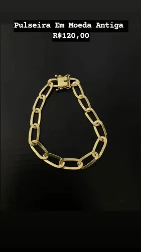 Pulseira em Moeda Antiga com Garantia Vitalícia 