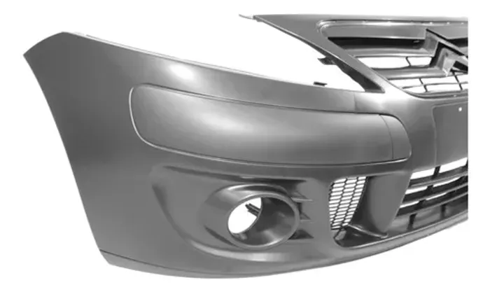 Parachoque Dianteiro Citroen C3 2009 2010 2011 2012 Com Furo Preto