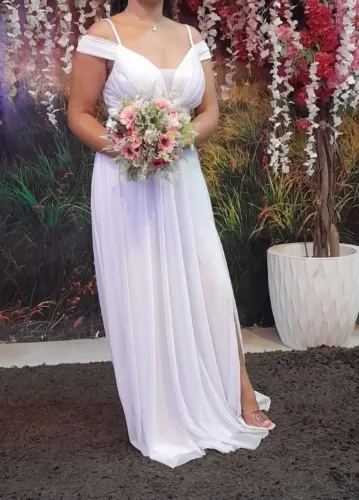 Vestido de noiva/festa com glitter