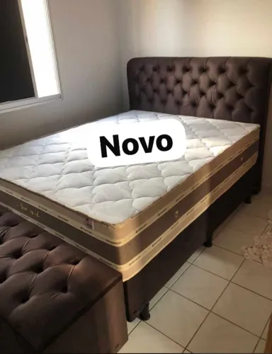 Cama box colchão e suporte hoje