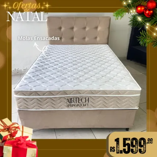 Cama Box Casal Molas Ensacadas Ortobom Airtech