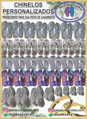 chinelo personalizado para casamento
