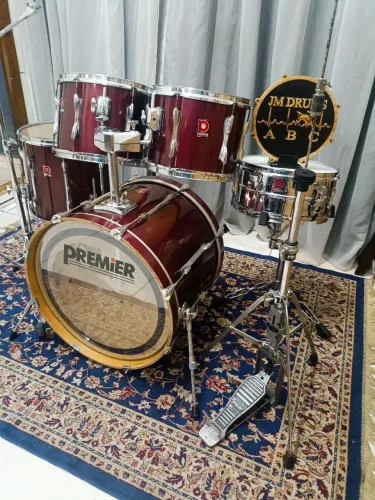 Bateria Premier England cabria laqueada Completa - Ótimo Estado!