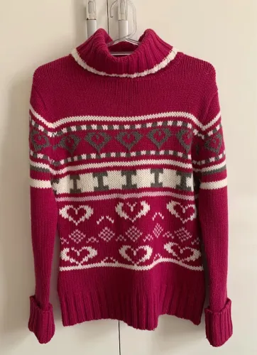 (TAM: M) Blusa Cacharrel Frio Suéter Tricot Gola Alta