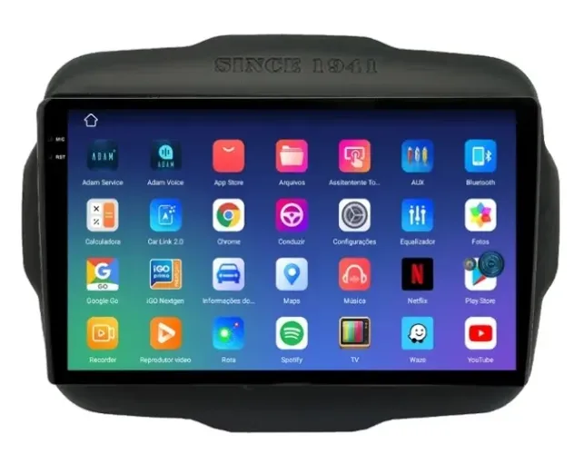 Central Multimídia Aikon 9 polegadas Android Full 4G Wifi LTE Jeep Renegade e Compass