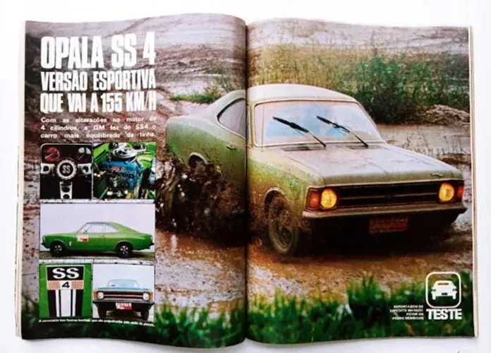Revista Quatro Rodas - Opala SS4, Dodge SE e Gran Coupe 1974, Maverick