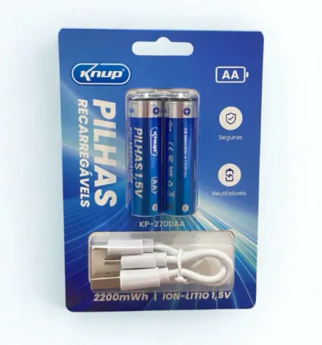 PILHAS RECARREGÁVEIS KP-2700AA