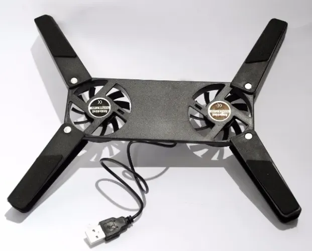 Suporte base Cooler Pad Usb Duplo Para Notebook Portátil Cliptec
