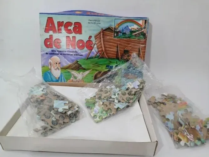 Antigo Quebra Cabeça Arca de Noé dos Anos 80 na Caixa Original
