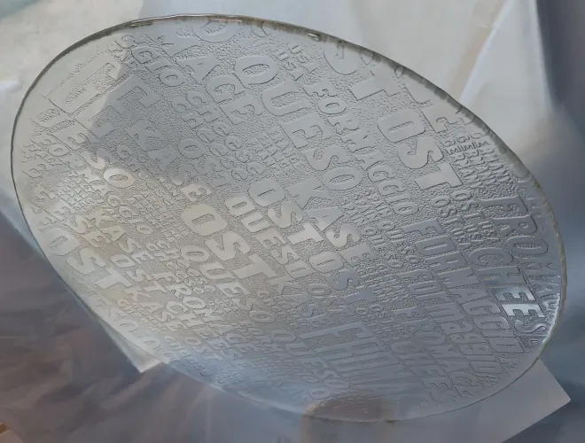 Prato de Vidro para servir Churrasco