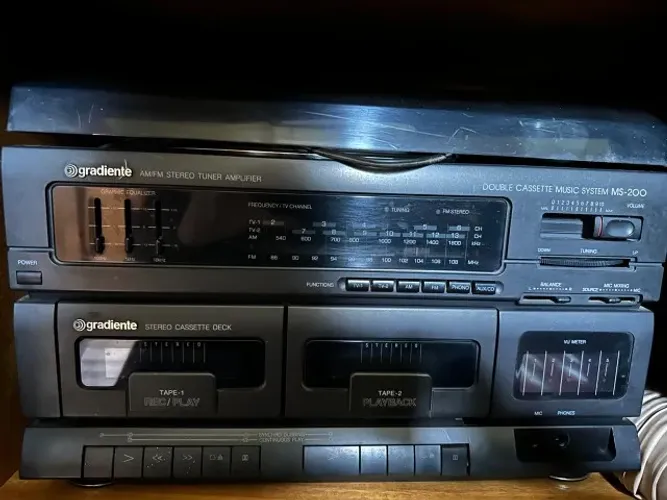 Aparelho de som Gradiente double cassette system MS-200