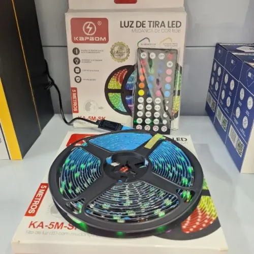 Fita Led USB 5 Metros com Controle e Sensor de Batida