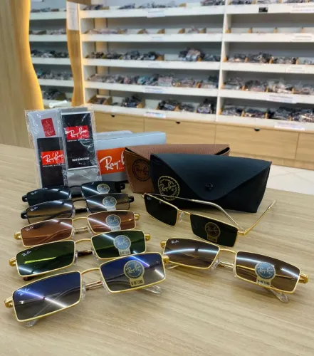 Óculos quadrado Rayban Ferrari vidro cristal 