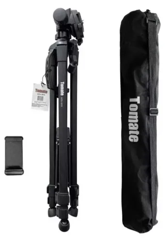 Tripé Profissional Camera. Celular 1.60mt Mtg-3016 Tomate Preto + bolsa