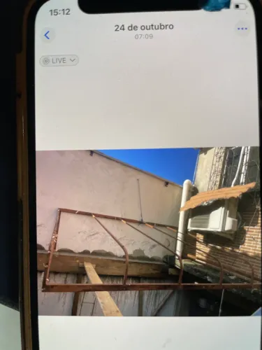 Armação de toldo de ferro