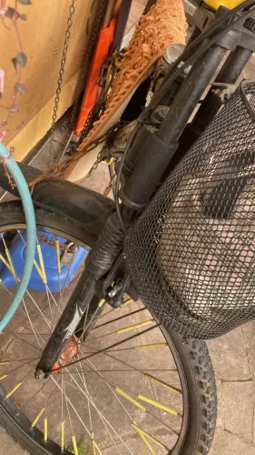 Bike/bicicleta Garfo/ suspenção dupla aro 26 / roda traseira e dianteira completa aro 26 