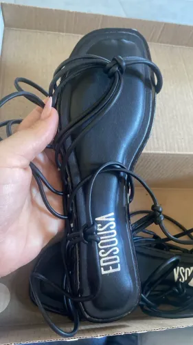 Sandália edsouza preta 