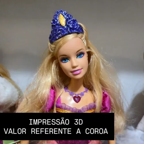 Coroa Barbie Liana de O Castelo de Diamantes - impressão 3D
