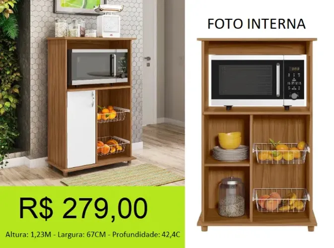 Fruteira uma porta - Espaço para fornos