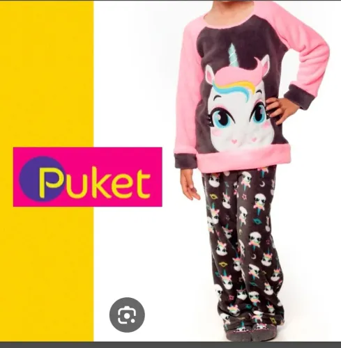 Puket Pijama Infantil de Unicórnio