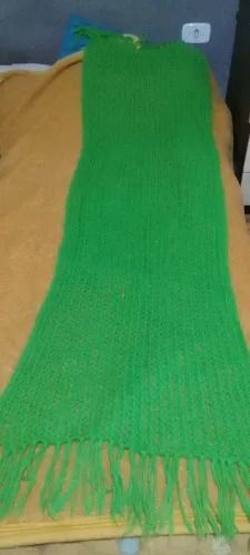 Cachecol de lã gigante feito mão