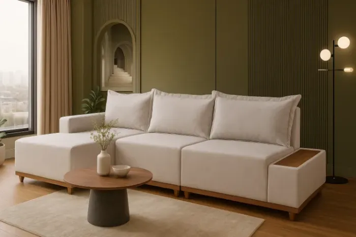 *Sofá Living Chaise Suiça 2,88 cm Pronta Entrega.