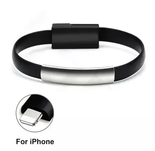 Cabo Usb Pulseira - Iphone ou Micro Usb V8