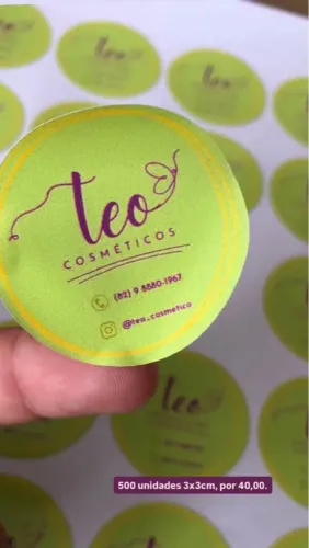 Adesivos personalizados para embalagens