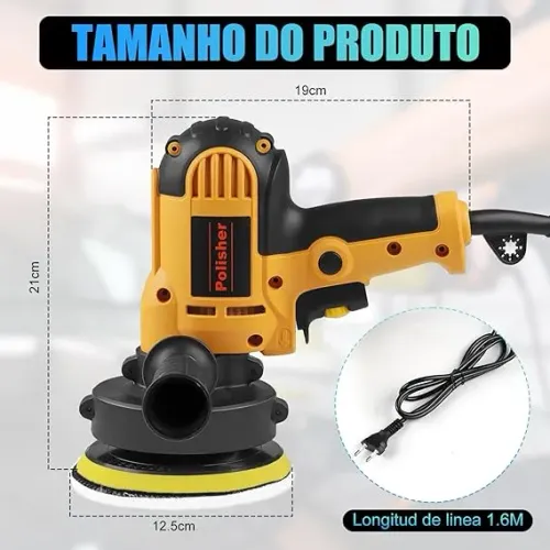  Politrizes Lixadeira Rotativa Multifunções Automotiva, Polidor Elétrico 700 W Lixadeira 
