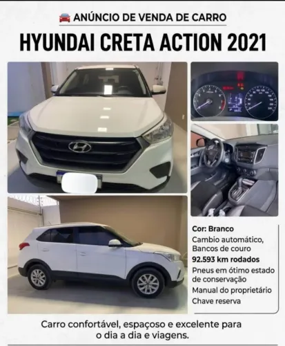 Hyundai Creta Action 1.6 16V Flex AUT 2021