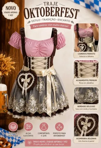 Traje típico Oktoberfest (em estado novo)