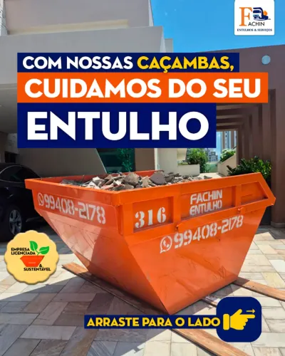 Aluguel de Caçamba - CAIXA PARA ENTULHO - RESTO OBRA