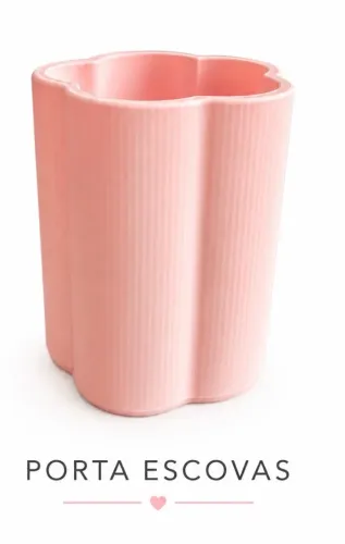 Copo porta escova de dentes - Modelo Flor