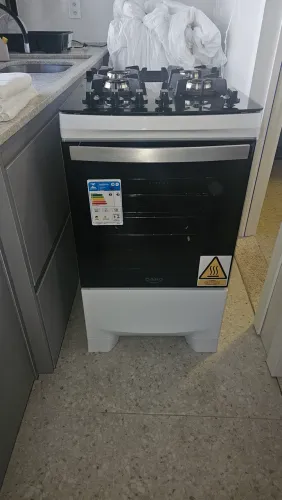 FOGÃO GAS 4Q SUPREME GLASS BCO 25