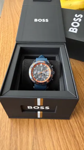 RELÓGIO BOSS MASCULINO BORRACHA AZUL