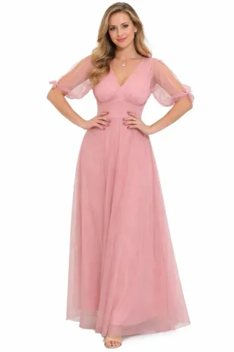 Vestido longo para festas na cor Rosa Tamanho G