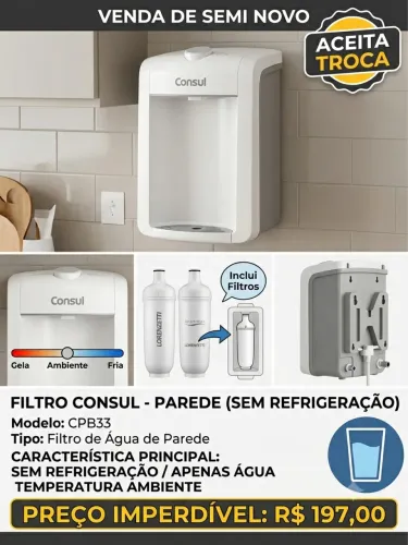 Filtro cônsul , Máquina de algodão doce e artigos de cozinha