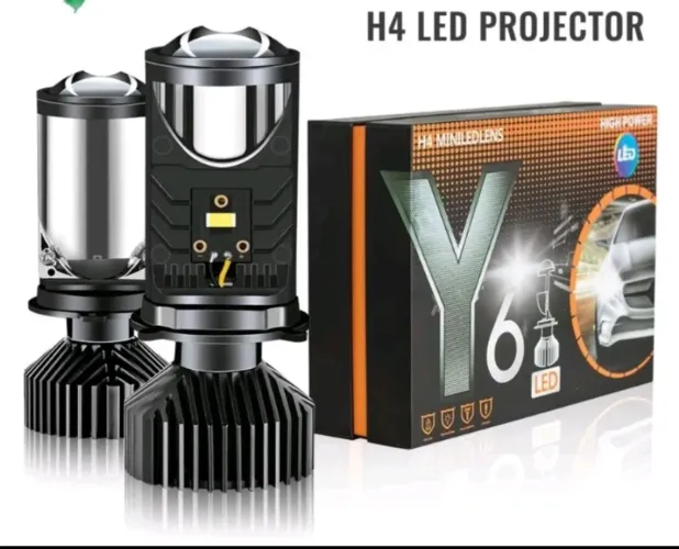 Par Lâmpada led Projetor Y6 H4 Carro Sorocaba 