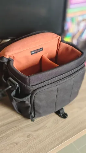 Bolsa para câmera fotográfica.