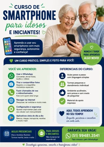 Curso smartphone Fácil - 30hs