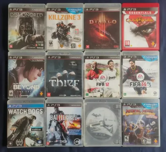 Jogos ps3 / Lote / Usados / Kit / 12 jogos ps3