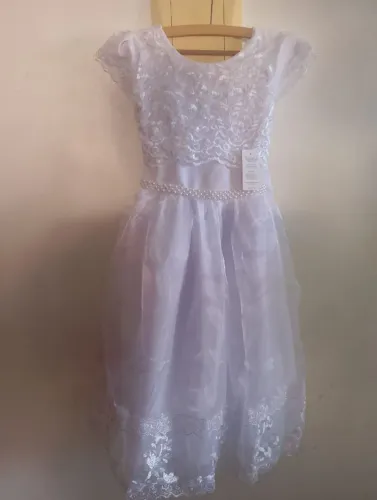 Vestido infantil branco de festa