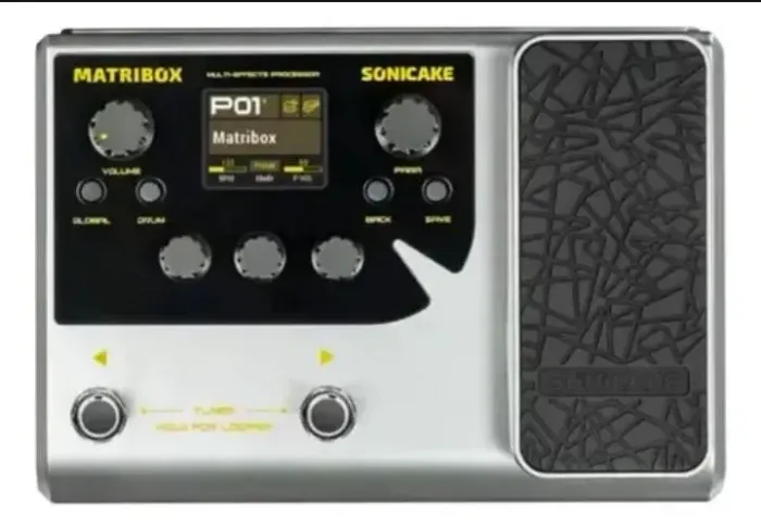 Pedaleira Digital Sonicake Matribox guitarra baixo 130 efeitos com pedal de expressão