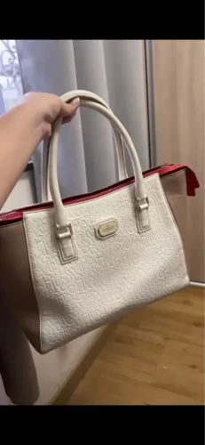 Bolsa Victor Hugo, branca com bege