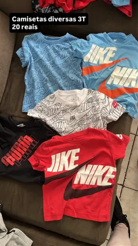 Camisetas 3 anos sortidas