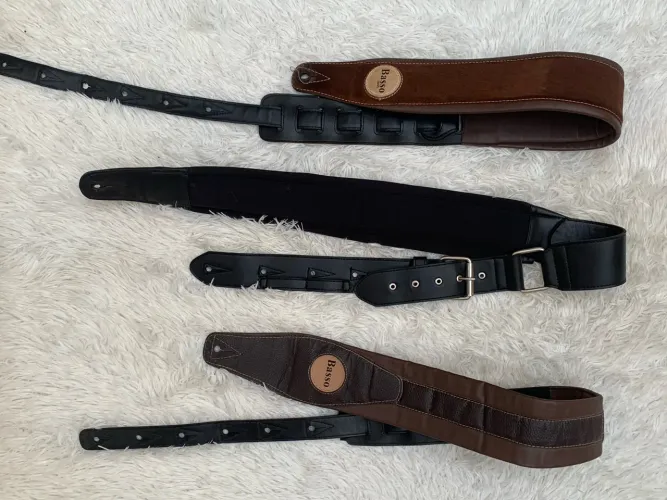 Correias para guitarra baixo violão. Basso e Art Show