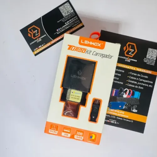 Carregador Turbo com cabo V8 Lehmox 30W