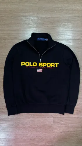 Quarter Zip Ralph Lauren Polo Sport Preta
