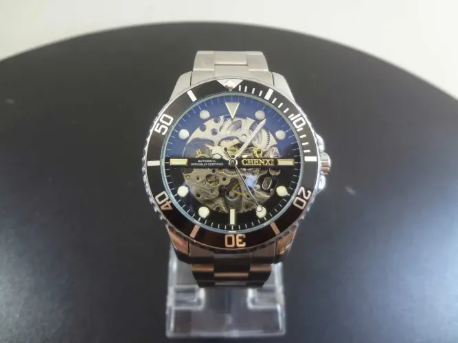 Relógio Luxuoso Chenxi Automático Estilo Hollow Esquelético à Prova D'água