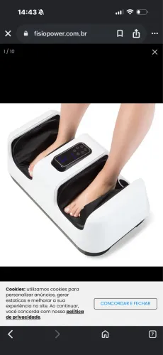 Massageador de pés e tornozelos FisioEda. 